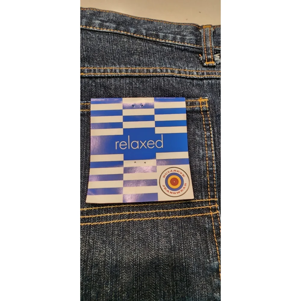 Men's Bullseye Blue Denim Relaxed Fit Carpenter Jeans Shorts Size 48 NWT